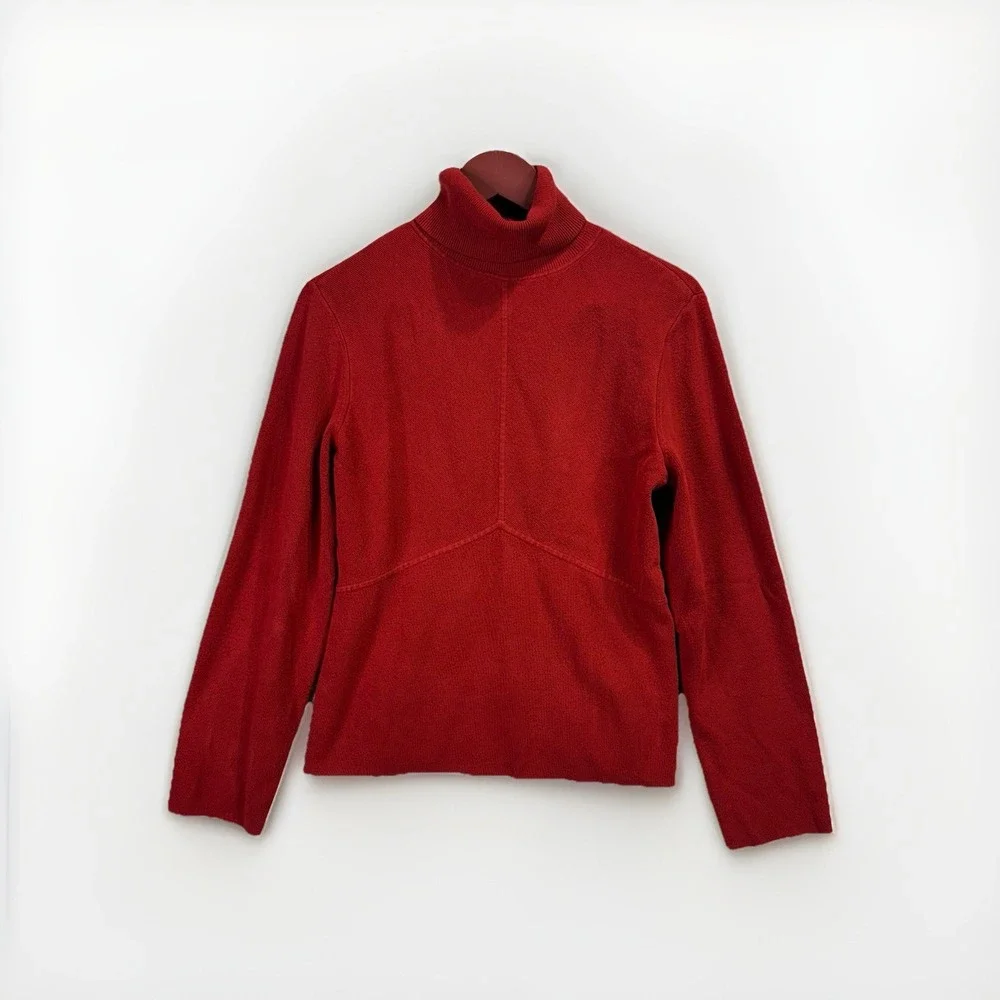 Alfani Sweater Womens L Red Turtleneck Long Sleeve Pullover‎ Classic Winter Top